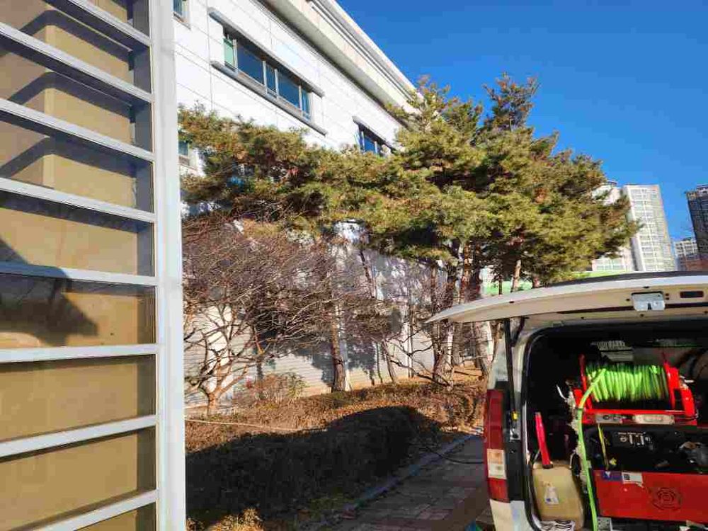 시흥 건물 외부 고압세척 작업